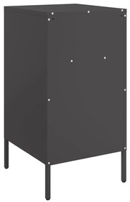 Mesas de cabeceira 2 pcs 36x39x68 cm aço preto