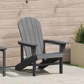 vidaXL Cadeira Adirondack Cinzento Claro 74x82x91 cm HDPE