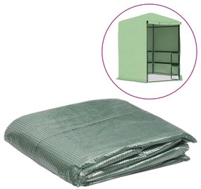 vidaXL Cobertura substituição p/ estufas 6,5025 m² 255x255x194cm verde
