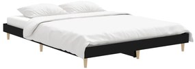Estrutura de cama 135x190 cm derivados de madeira preto