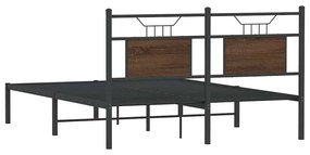 Estrutura cama s/ colchão derivados madeira carvalho castanho