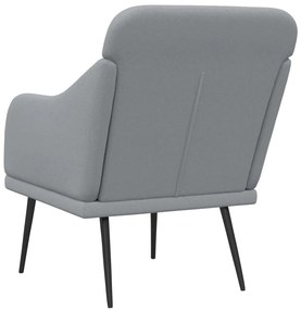 Cadeira com apoio de braços 63x76x80 cm tecido cinzento-claro