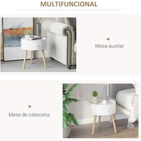 Mesa de Apoio Tamp – Branco – Design Nórdico