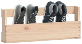 Sapateiras de montagem na parede 2 pcs 59x9x23 cm pinho maciço
