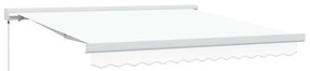 vidaXL Toldo Retrátil Branco 350 x 250 cm Tecido e Metal