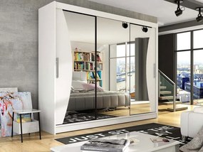 Roupeiro Closico 120, Branco, 215x250x58cm, 184 kg, Portas para roupeiro: Deslizante, Número de prateleiras: 9, Número de prateleiras: 9