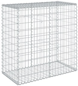 Cesto gabião com cobertura 100x50x100 cm ferro galvanizado