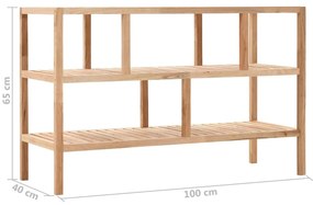 Prateleiras para WC em madeira de nogueira maciça 100x40x65 cm