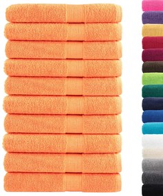 Toalhas de sauna premium SOLUND 10pcs 80x200cm 600 gsm laranja