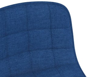 Cadeiras de jantar giratórias 2 pcs tecido azul