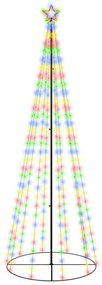 Árvore de Natal em cone 310 luzes LED 100x300 cm colorido