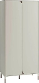 Roupeiro Lomsono 110, Bege, 201x92x50cm, 82.5 kg, Portas de roupeiro: Com dobradiças, Número de prateleiras: 6, Número de prateleiras: 6