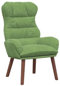 Cadeira Relaxante Veludo Verde Claro