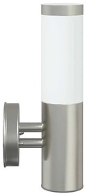 Luz de Parede Externa 2 pcs Prateada Aço Inoxidável IP44