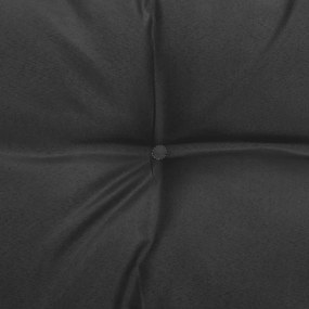 Sofás centro jardim c/ almofadões 2 pcs pinho maciço antracite