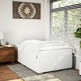 Estrutura de cama 120x200 cm couro artificial branco