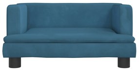 Cama para cães 60x40x30 cm veludo azul