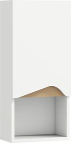HOMCOM Armário de parede para banheiro com porta de fecho suave e nicho aberto 30 x 17 x 67 cm Branco | Aosom Portugal