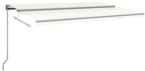 Toldo automático com LED e sensor de vento 500x350 cm cor creme