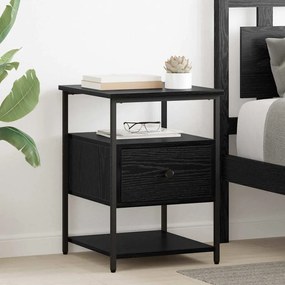 vidaXL Armário de Cabeceira 2 pcs Carvalho preto 40 x 42 x 56 cm