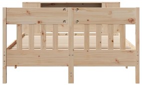 Cama com estante sem colchão 120x190 cm pinho maciço