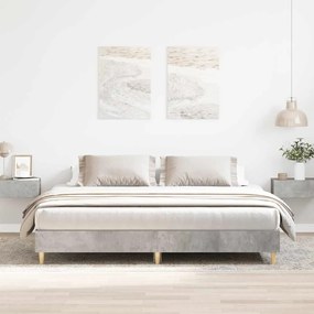 vidaXL Estrutura de cama sem colchão 200x200 cm cinzento cimento