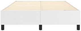 Estrutura de cama 140x200 cm couro artificial branco