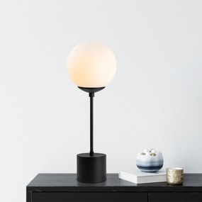 Candeeiro de Mesa Globo – Preto e Creme – 20 x 20 x 57 cm