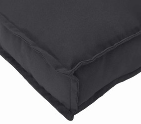 Almofadas de Palete para Banco 2 pcs Preto 200x40x8 cm Tecido Oxford