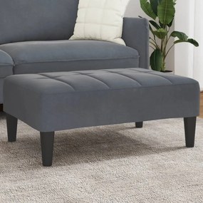 vidaXL Apoio de pés 77x55x31 cm veludo cinzento-escuro