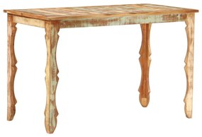 Mesa de jantar 120x60x76 cm madeira recuperada maciça