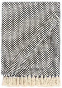 vidaXL Manta em algodão 160x210 cm azul-marinho