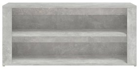 Sapateira 100x35x45 cm madeira processada cinzento cimento