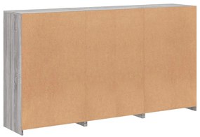 Aparador com luzes LED 181,5x37x100 cm cinzento sonoma