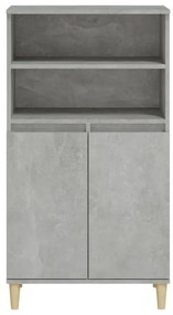 Aparador alto 60x36x110cm derivados de madeira cinzento cimento