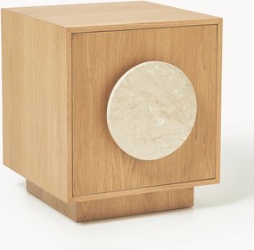 Mesa de cabeceira com tampo em travertino Holden