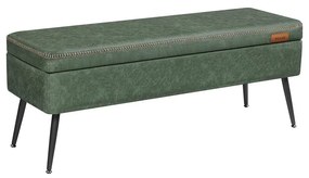 Banco de armazenamento elegante com acabamento sofisticado | VASAGLE | 120 x 40 x 45 cm | LOM074C01.