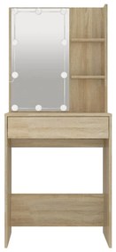 Toucador com LEDs 60x40x140 cm carvalho sonoma