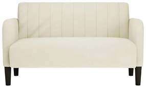 Sofá-luvas 109 cm veludo creme