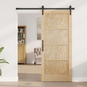 Porta Deslizante vidaXL com Conjunto de Hardware 86x198.5 cm de Madeir