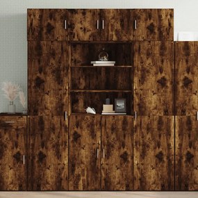 vidaXL Armário alto 80x42,5x185 cm deriv. de madeira carvalho fumado