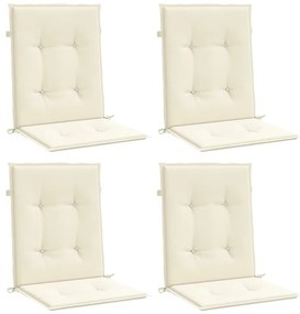 Almofadões lombares p/ cadeiras de jardim 4pcs oxford creme