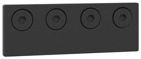 Kit de ferragens para porta deslizante 400 cm aço preto