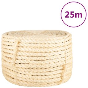 vidaXL Corda 100% sisal 16 mm 25 m