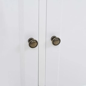 Aparador com 3 portas em MDF e madeira de pinho 105x35x77,5 cm