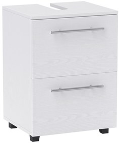 HOMCOM Móvel de Banheiro Pia com Gaveta Compacto Painel de Partículas Branco | Aosom Portugal