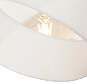 Candeeiro suspenso moderno branco 3 luzes - Pano Moderno