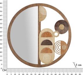 ESPELHO DE PAREDE Ø 80X3 CM MULTICOLORIDO