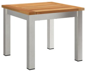 Conjunto de Jantar VidaXL de 3 Peças em Madeira de Teca Sólida, Cadeir