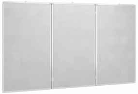 Quadro branco magnético dobrável 120x80x1,7 cm alumínio